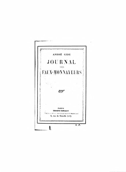 File:Gide - Le Journal des Faux-monnayeurs 1926.djvu