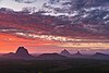 The Glass House Mountains at sunset