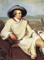 Johann Heinrich Wilhelm Tischbein, munud eus Goethe in the Roman Campagna, 1786/1787