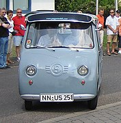 Glas Goggomobil Transporter with sun visor, front