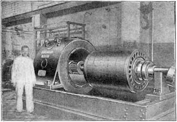 Rotor of Eilvese machine Goldschmidt alternator rotor 1924.jpg