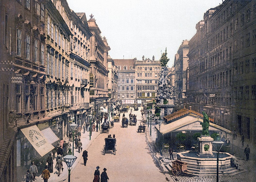 Европа 19 20 века. Вена улица Грабен 1900. Вена Австро Венгрия. Вена город 19 век. Вена в начале 20 века.