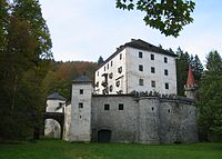Sneznik Castle protected by defensive wall in southern Slovenia GradSneznik2.jpg
