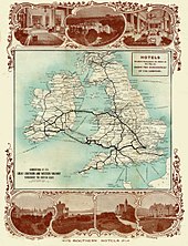 GSWR British Isles connections map, circa 1902 Great Southern and Western Railway - 1902 British Isles routemap - Project Gutenberg eText 19329.jpg