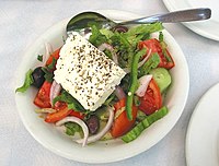 Greek salad with feta