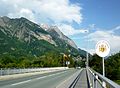 An der Grenze zwischen Liechtenstein und der Schweiz