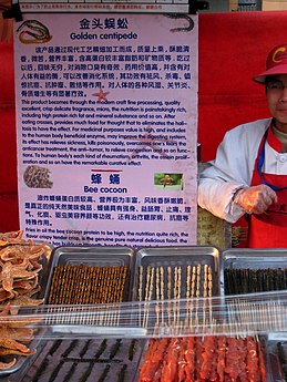 Grilled centipede and bee cocoon's poster, China