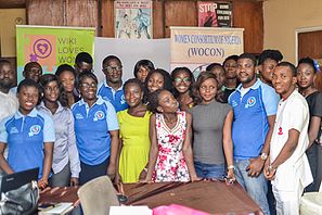 Group Photograph at the end of Edit-a-Thorn organised by Wiki Loves Women