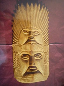 Guerrero handcraft: two-faced mask, carved in wood