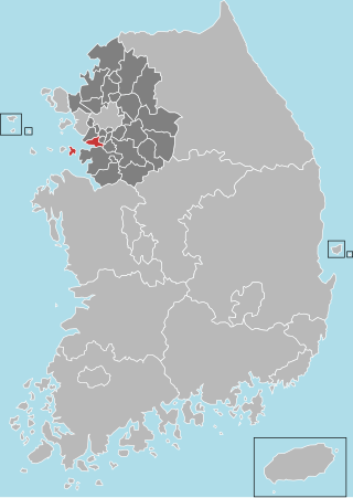 Localização de Ansan na Coreia do Sul