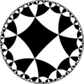 Uniform tiling of the hyperbolic plane by quadrilaterals.