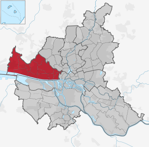 Location of the district in Hamburg