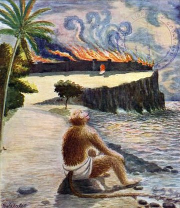 File:Hanuman Watches Lanka Burn.jpg