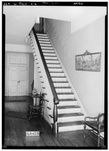 File:Historic American Buildings Survey Alex Bush, Photographer, May 8, 1935 HALL AND STAIRWAY - James Isbell House, 108 East North Street, Talladega, Talladega County, AL HABS ALA,61-TALA,2-6.tif