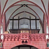 Homburg-Erbach Katholische Pfarrkirche St. Andreas Innen Empore 01.JPG