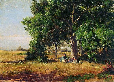 "I nærheten av Saint-Presta, i Frankrike", (1865), State Tretyakov Gallery