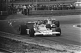 Hunt leading John Watson in the 1976 Dutch Grand Prix.