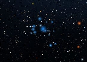 Otevřená hvězdokupa IC 2602 zobrazená v programu Stellarium. Autor: Roberto Mura