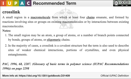 IUPAC definition for a crosslink in polymer chemistry IUPAC definition for a crosslink in polymer chemistry.png