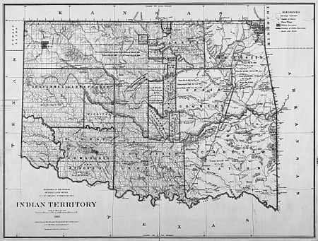 Mapa del Territori Indi el 1885