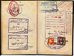 British Passport with Iraqi Visa from 1935.