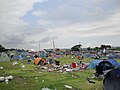 The mess at the campsite on the Monday after the Isle of Wight Festival 2010, a music festival which occurs annually in Seaclose Park, Newport, Isle of Wight.