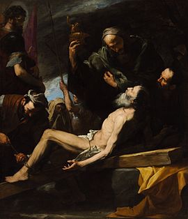 JOSE DE RIBERA - Martirio de San Andres (Museo de Bellas Artes de Budapest, 1628. Oleo sobre lienzo, 209 x 183 cm).jpg