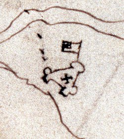 خريطة جيمستاون يرجع تاريخها لعام 1608