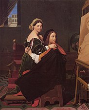 Dominique Ingres. Rafael y la Fornarina. 1814.