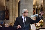 Jo Ivens tijdens zijn afscheid als dirigent van het Basiliekkoor Hulst in 2016