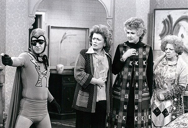 John Byner, Rue McClanahan, Bea Arthur and Hermione Baddeley on Maude (1977)