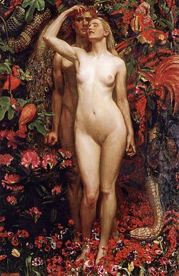 The Woman, the Man, and the Serpent by Byam Shaw, 1911