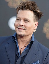 Depp at the premiere of Alice Through the Looking Glass in 2016 Johnny Depp Alice Through the Looking Glass premiere.jpg