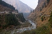 Gandaki9jokea Ghasan lähistöllä.
