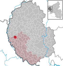 Kaart van Karlshausen