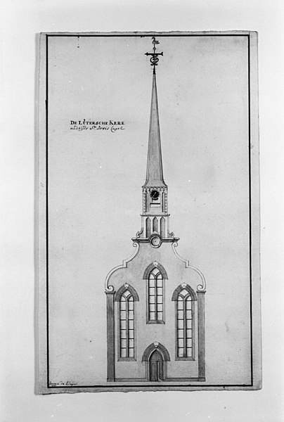 File:Kerk in 1767, reproductie van tekening - Delft - 20049987 - RCE.jpg