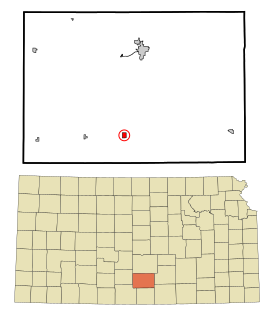 Kingman County Kansas Incorporated and Unincorporated areas Spivey Highlighted.svg
