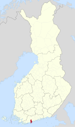 Location o Kirkkonummi in Finland