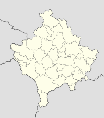 Mapa de localización de Kosovo