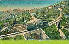 LA TURBIE - Chemin de fer à crémaillère de Monte-Carlo - Le Grand Cintre