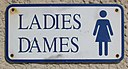 Ladies dames toilet sign Jersey