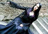 Example of late 1990s gothic fashion. Ladygoth.jpg