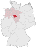 Localização de Hanôver na Alemanha