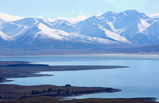 Lake Tekapo, with Southern Alps in the background