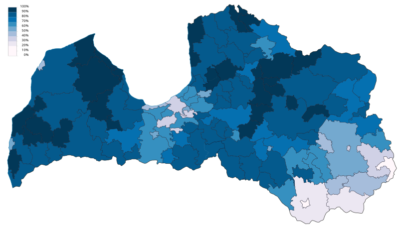 File:Latvian as primary language at home by municipalities and cities (2011).svg