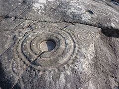 Cup-and-ring mark, Louro, Muros, Galicia.