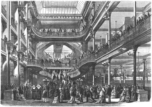 Le Bon Marché (Paris), 1872, by Louis-Charles Boileau in collaboration with the engineering firm of Gustave Eiffel[194]