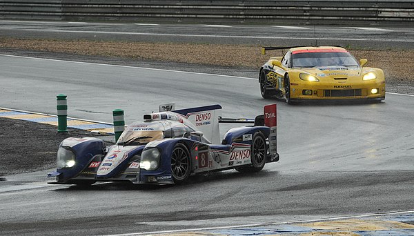 Toyota and Corvette racing at 24 Hours of Le Mans in 2013