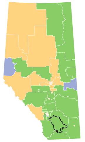 Kaart van het kiesdistrict