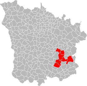 Localisation de Communauté de communes du Sud Morvan